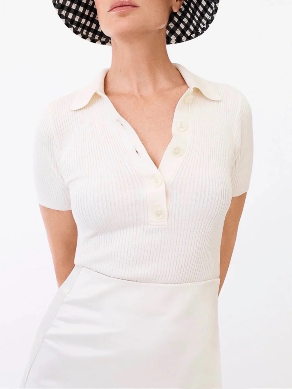 J Crew TENCEL™ lyocell-blend short-sleeve polo shirt Women’s Size 2XL XXL Preppy